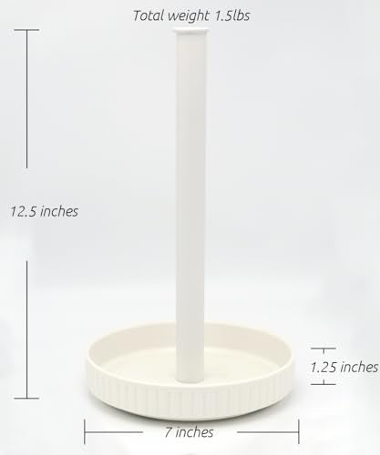 Paper Towel Holder Countertop (Chic White)
