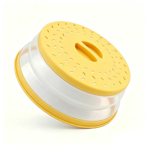 Collapsible Microwave Splatter Cover (Light yellow / 10.5IN)
