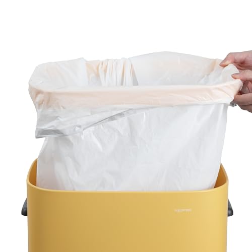 Tammi 14.5 Gal Slim Push Button Trash Can (Daffodil Yellow)