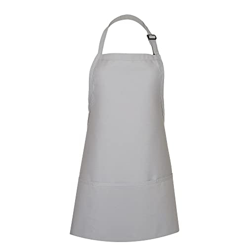 Delta Plus Original Three Pocket Bib Apron (One Size / Silver)
