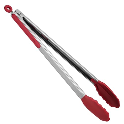 Kitchen Tong for Cooking (Red / 16 inch)