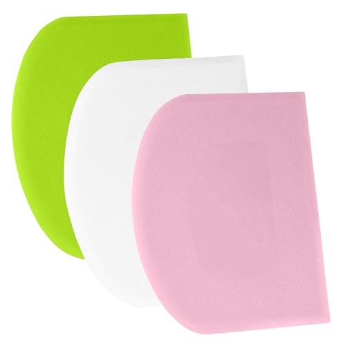 Dough Scraper (18x12.5cm/7.1x4.9'' / Pink+White+Green)