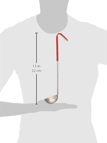 Red Stainless Steel Ladle Handle (2 Ounce / Professional / Red)