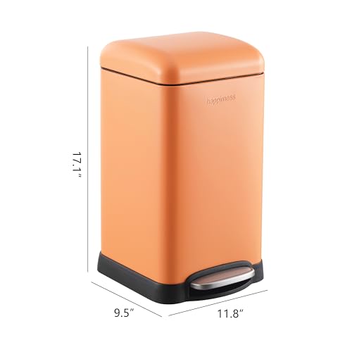 Betty Retro Mini 3.2 Gal Step Trash Can (Carrot Cake)
