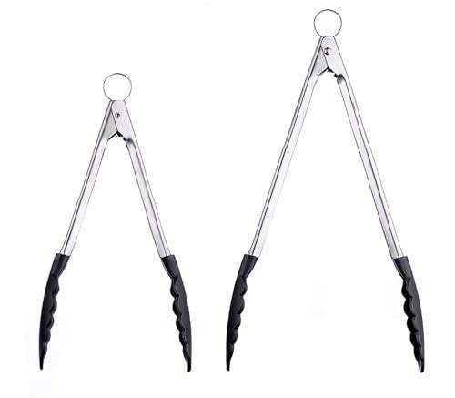 Silicone Tong 9.5" Black (Black / 9.5")