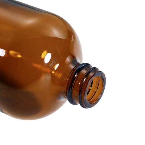 16 oz Amber Glass Boston Round Bottles (AMBER-16OZ)