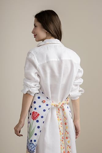 Aprons for women with Pocket 100% Cotton Pack of 1 (127 - Folky Floral)
