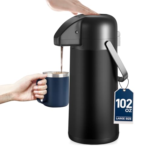 Coffee Carafe for Keeping Hot (Black / 102 Ounces)