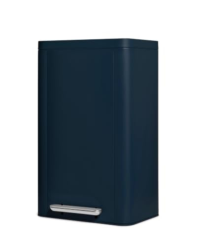 45L Rectangular Step Stainless Steel Trash Can (Midnight)
