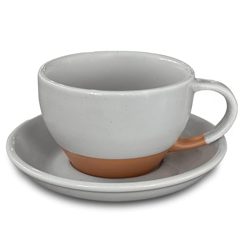 Ceramic Latte Art Mug With Saucer (Earl Grey)