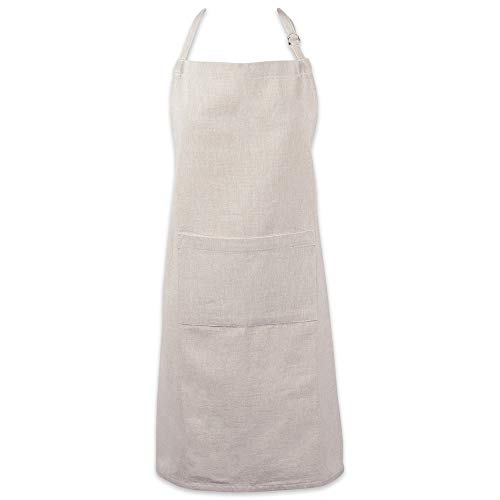100% Cotton Solid Chambray Kitchen Set (Natural / Chef Apron)