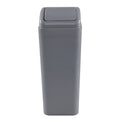 Plastic Trash Waste Bin with Swing Lid (Grey)