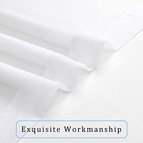 Sheer White Curtains (White / 42"W x 90"L (Pack of 2))