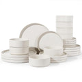 Nebula 24 Piece Dinnerware Set (Matte Beige White / Service for 8 (Standard Dinner Set))