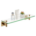 Wall Shelves Bathroom Hardware Glass Floating Shelf 20 (Champagne Bronze / 20-Inch)