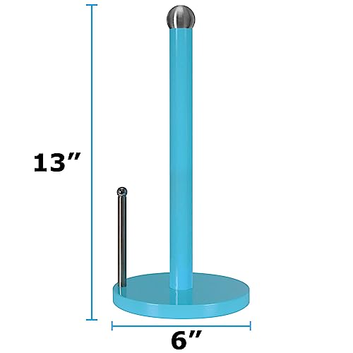 Paper Towel Holder Countertop with Weighted Base (Turquoise)