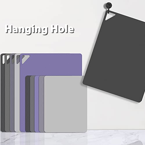 Plastic Flexible Cutting Boards for Kitchen (Multi Grey - S&L - 10)