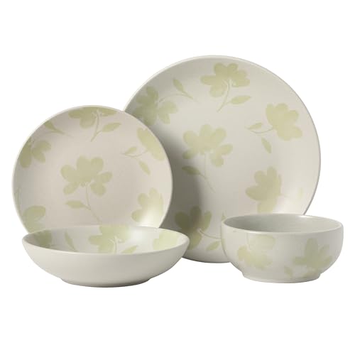 Admiral Hall Plates and Bowls Set (Service for 4 (16pcs) / Green (Admiral Hall))