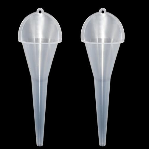 2 Pcs Long Neck Oil Funnel for Automotive