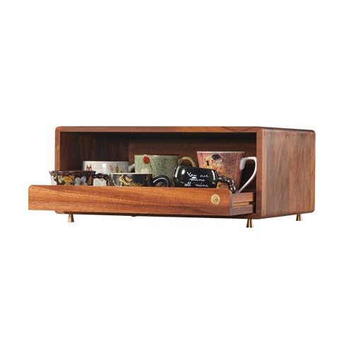 Wooden Coffee Station Storage Rack with Drawers (Single-layer Storage)