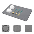 Large Stone Drying Mat for Kitchen Counter (Dark Gray / 24" x 16")