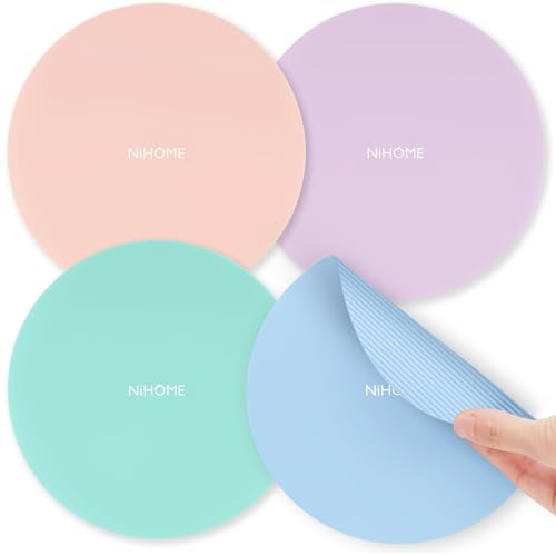 Silicone Jar Opener Gripper Pads (Round Shape / Macaron Colors-4PCS)