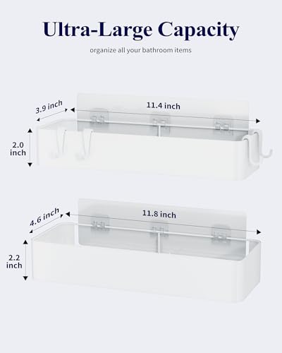 Shower Caddy Adhesive (White / Large)