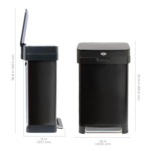 13 Gallon Trash Can (Black Step)