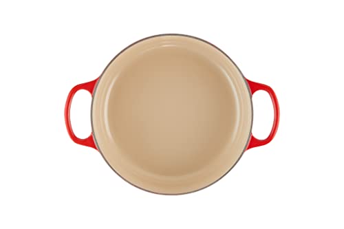 Enameled Cast Iron Round Wide Dutch Oven (Cerise)