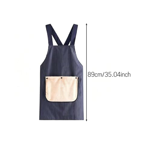 Kitchen Apron with Pockets and Hand Towels (Black)
