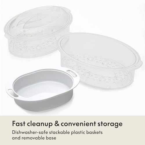 Two Tier Food Steamer with Stackable Baskets