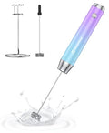 LunaFro Rechargeable Milk Frother (Purple and Blue)