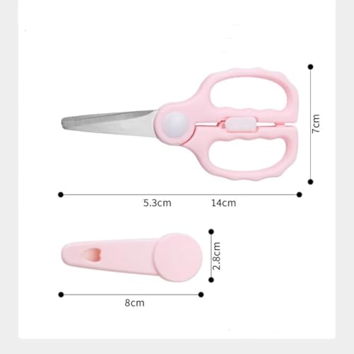 Baby Food Scissors with Travel Case (Pink)
