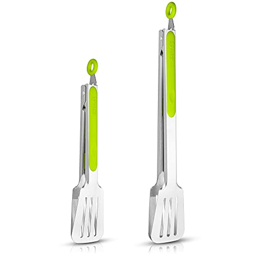 Kitchen & Grill Tongs Set of 2 (Green)