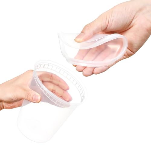 48 Sets Plastic Deli Containers With Lids