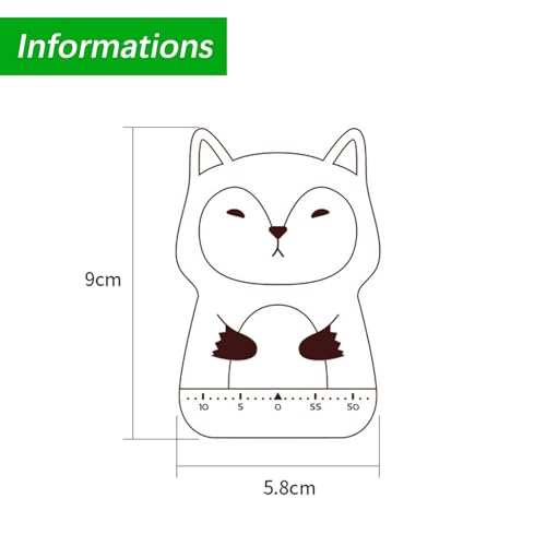 Cute Orange Fox Mechanical Kitchen Timer (Fox)