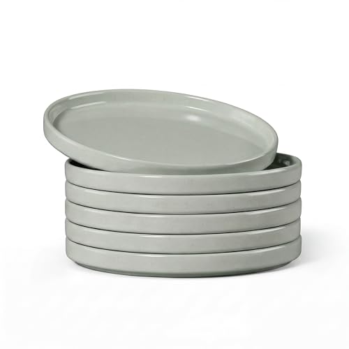7.9 Inch Ceramic Dinner Plates (Mist Green / 7.9'')