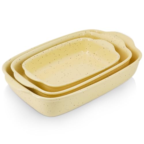 Casserole Dish Set of 3 (Yellow)
