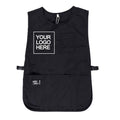Custom Logo Waterproof Cobbler Apron with 4 Pockets Vest Apron Ultralight Chef Waiter Work Overalls (Custom Black)