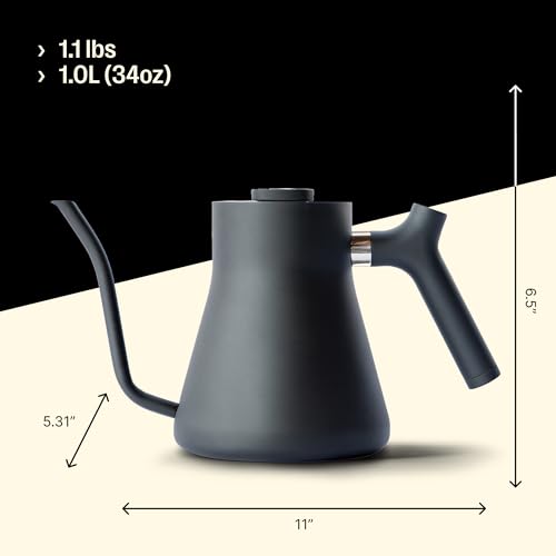 Stagg Gooseneck Pour Over Kettle for Coffee & Tea (Matte Black)