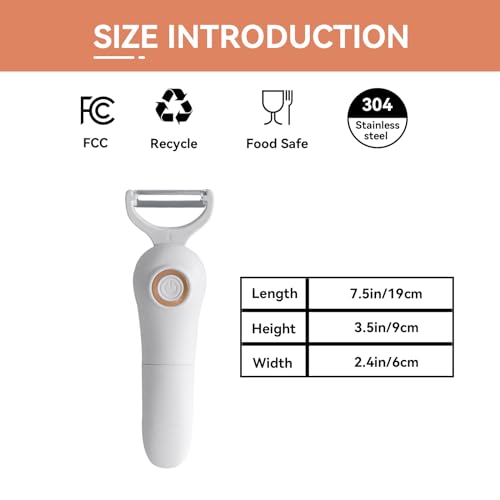2-in-1 Electric Peeler | Auto Blade for Fruits/Vegetables (PL908-WHITE)