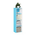 PASIR Book Shelf (White/Light Blue / 4-Tier Cube)