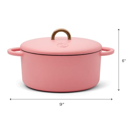 3.5 Quart Enameled Cast Iron Dutch Oven Pot w (Taffy)