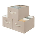 Closet Storage Bins (Large / Light Brown)