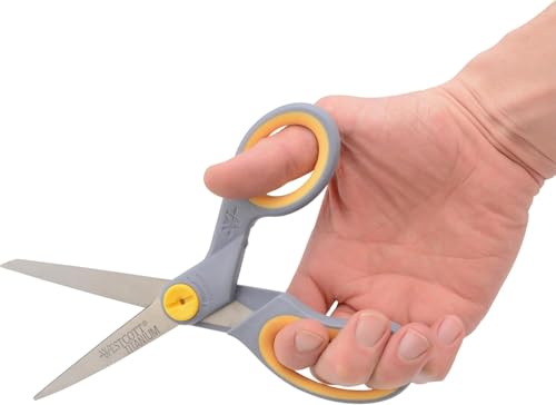 8” Titanium Bonded Scissors with Adjustable Glide and Soft Handle (2-Pack)