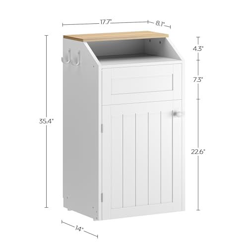 Trash Cabinet (White / 1 x 10 Gallon)