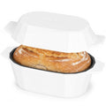 Enameled Cast Iron Dutch Oven for Bread Baking (White)