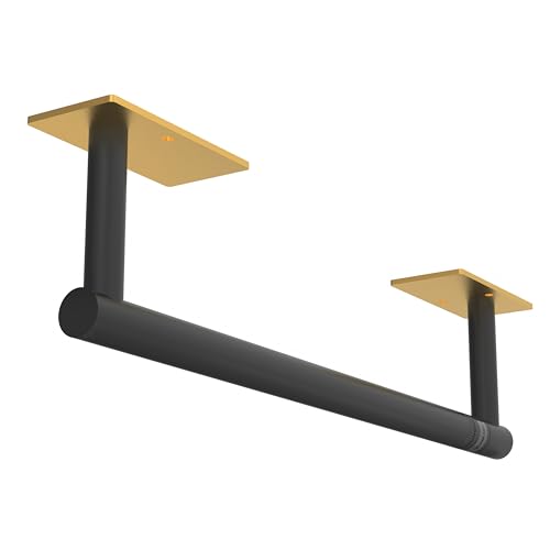 Paper Towel Holder Under Cabinet Self Adhesive Black & Gold (Black&gold / Standard Holder)