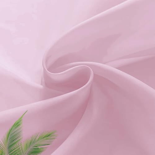 Basic Rod Pocket Sheer Voile Window Curtain Panels Light Pink 1 Pair 2 Panels 26 Width 30 Inch Long for Kitchen Bedroom Children Living Room Yard（Light Pink (Light Pink / 26"W x 30"L (Pack of 2))