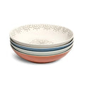 4 Piece Speckled Stoneware Pasta Bowl Set (Glazed Garden / Pasta Bowl Set)